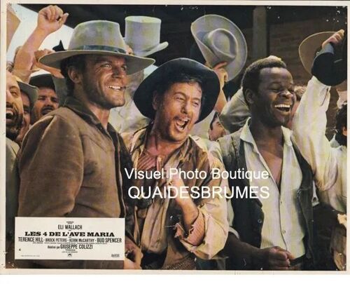 Les 4/Quatre De L'ave Maria - I Quattro Dell'ave Maria: Jeu De 12 Photos D'exploitation Cinématographique - Format 22.5x28.5 Cm - De Giuseppe Colizzi Avec Terence Hill, Bud Spencer, Eli Wallach - 1968