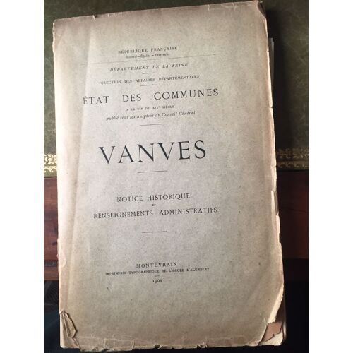 Etat Des Communes À La Fin Du Xix° Siècle. Vanves