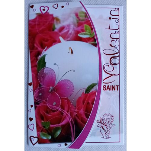 Carte De Voeux - Saint Valentin - 17 X 11,5 Cm - Carte Double Sans Message + Enveloppe (Créations Indigo)