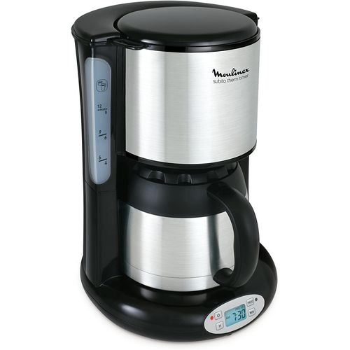 Cafetière Électrique Programmable De 0,9l Pour 8 A 12 Tasses Avec Écran Lcd 800w Gris Noir