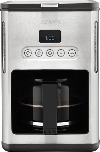 Cafetière Électrique De 1,25l Pour 10 Tasses Avec Écran Lcd Et Programmable 1000w Gris
