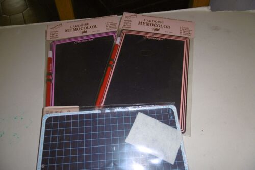 Lot De 2 Ardoises Memocolor Jmpaillard 145x205mm Ref. 560 1 Rose Et 1 Orange