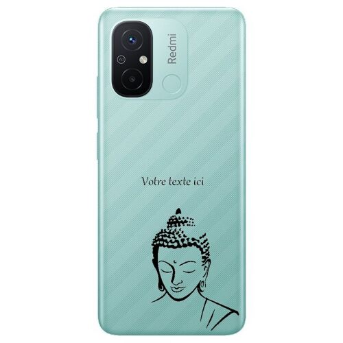 Coque Redmi 12C et 11A bouddha noir personnalisee