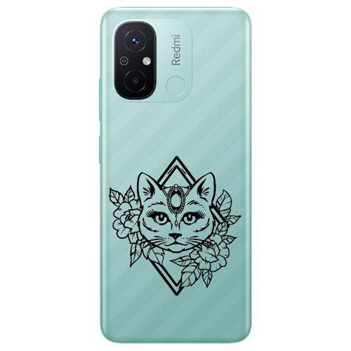 Coque Redmi 12c Et 11a Chat Fleur