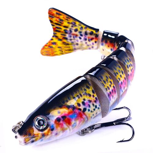 Kaesi 12.8cm / 18g Bionic Bait Simulation Fish Eyes Bright Color Réaliste Regardant Flexible Treble Hook Design Coloré Hautement Simulé Leurre De Pêche Ba