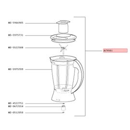 ACV801. BOL BLENDER COMPLET MOULINEX