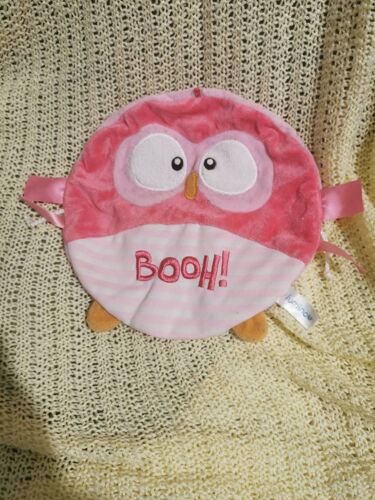 Doudou Plat Hibou Rose Booh! Luminou