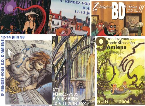 Lot De Cartes Postales Bd , Festival Amiens