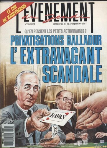 L'evenement Du Jeudi   N°150   17 Au 23 Septembre 1987 : Privatisation Balladur