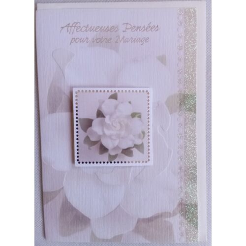 Carte De Voeux - Mariage - Affectueuses Pensées Pour Votre Mariage - 17 X 11,5 Cm - Carte Double 3d Sans Message + Enveloppe (Busquets)