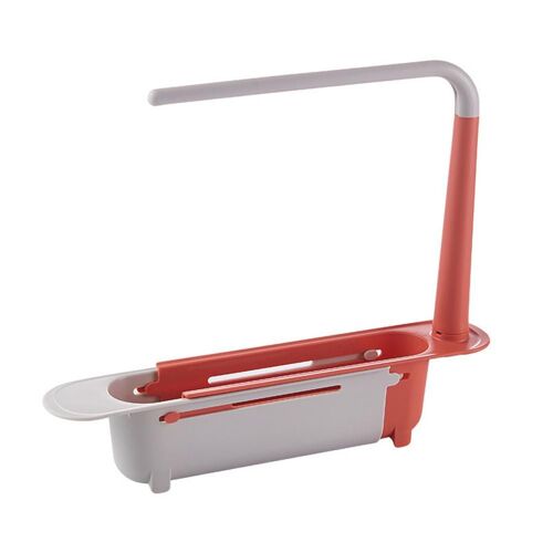 Étagère d'évier télescopique de cuisine, égouttoir, panier de rangement, porte-serviettes, savon, éponge, salle de bains, réglable, outil de cuisine