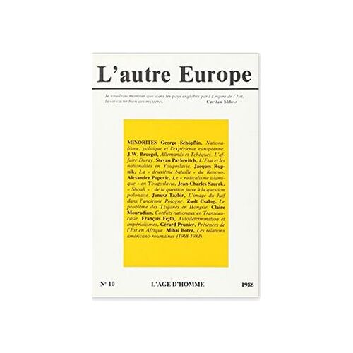 L'autre Europe Cahier Trimestriel Numéro 10