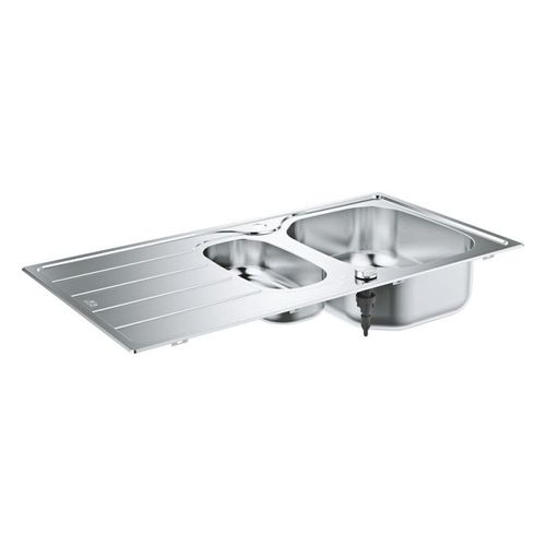 Évier K200 GROHE 31564SD1 1 bac + 1/2 bac + 1 égouttoir - inox
