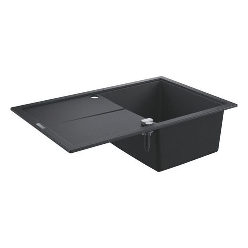 Évier K400 GROHE 31639AP0 1 bac + 1 égouttoir - 78 cm - noir granite