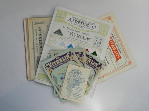 Brochures "Vitralin " La Peinture Laquée Élastique ( A.Freitag & Cie Paris )