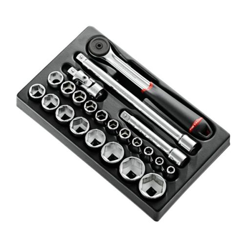 Module de clés à cliquet + douilles 1/2'' FACOM MOD.S161-36PB - 23 pièces