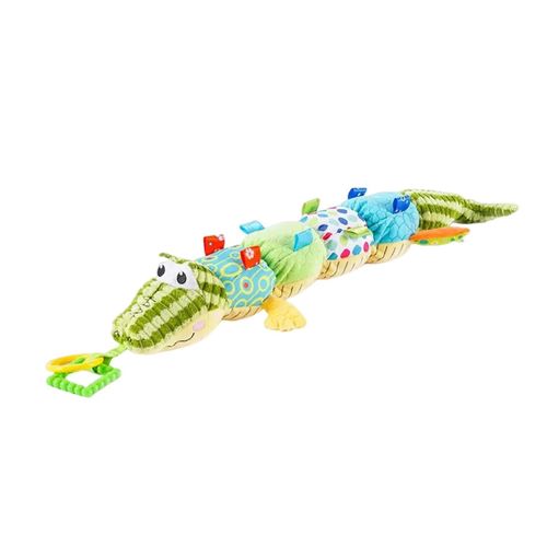 Crocodile Peluche Poupée Intégré Crinkle Bell Bb Sondeur Lecteur De Musique Mignon Doudou Avec Échelle De Hauteur Sensoriel Formation Apaisante Peluche Animal Poupée Bébé