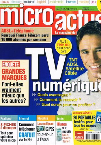 Micro Actuel  N° 9 : Tv Numerique - Tnt Adsl Satellite Cable