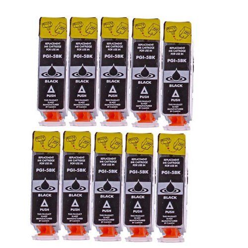 10x Compatible Cartouches d'encres Canon PGI5 , PGI-5 - AVEC PUCE - pour Canon