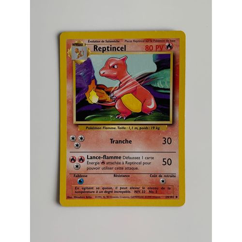 Carte Pokémon Reptincel - Set De Base - 24/102 Fr