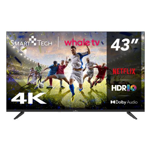 Smart Tech OS-43UH02V - 43" - TV LED 4K UHD 108 cm Smart TV Whale - Molotov, Netflix, Prime Video, Disney+ HDR10 3xHDMI - 2xUSB - Dolby Digital+