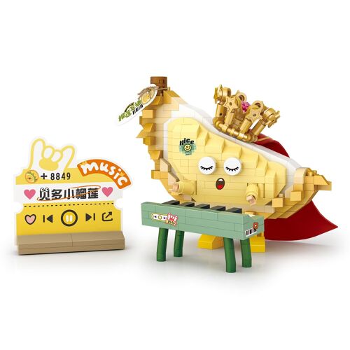 Mini Kit De Construction Pour Fête De Fruits, Collection De Briques De Fruits, Jouet De Construction, Style Hip-Hop, Décoration D'intérieur (Durian)