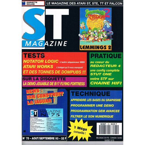Atari St Magazine N° 75 Du 01/08/1993