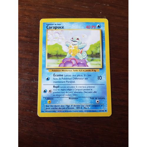 Carte Pokémon Carapuce (N*63/103)
