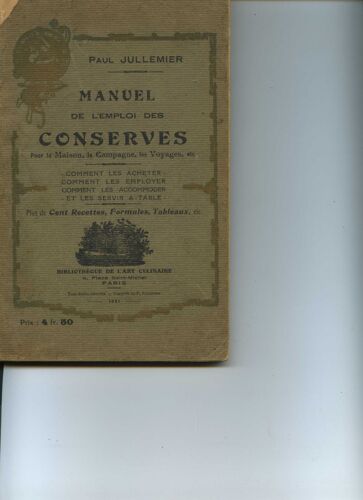 Manuel De L'emploi Des Conserves