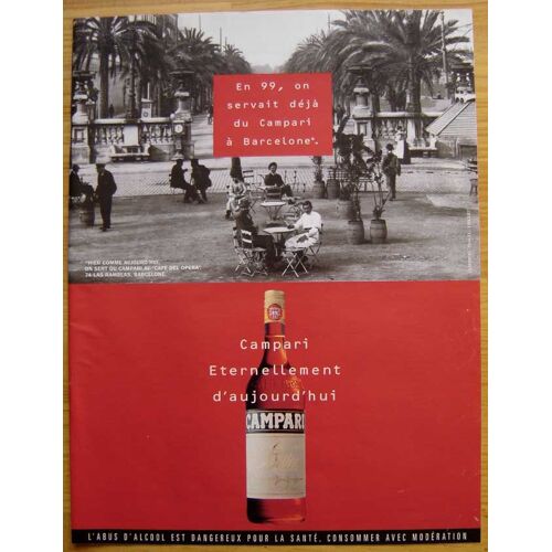 Publicité Papier - Vin Apéritif Campari De 1999