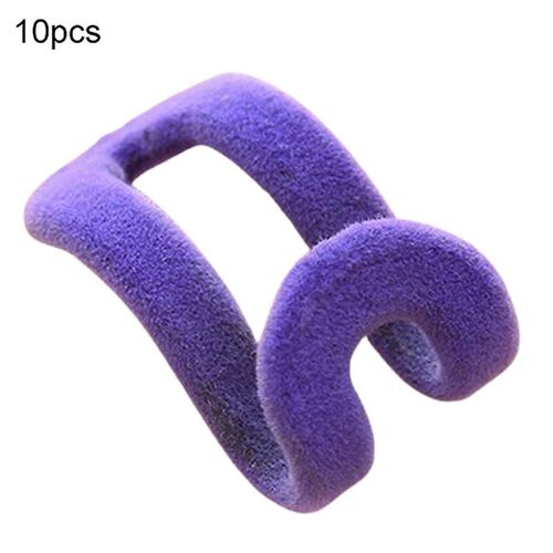 10 Pcs Home Antiskid Mini Flocking Clothes Hanger Easy Hook Closet Organizer