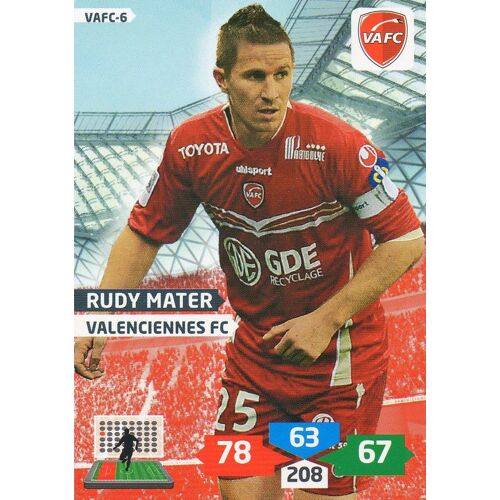 Carte Panini Foot Adrenalyn 2013 / 2014 Vafc-6 Rudy Mater Valenciennes