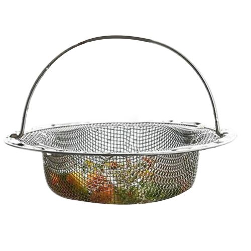 Crépine D¿Évier Avec Poignée Durable Réutilisable En Acier Inoxydable Évier De Cuisine Bouchon Crépine Fournitures Ménagerles Kaesi