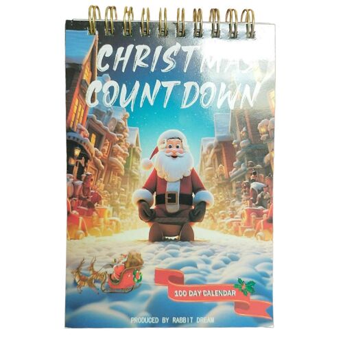 2024 Christmas Countdown Calendar 100 Days Advent Calendar Flip Calendar for Xmas Home Desktop Room Decoration