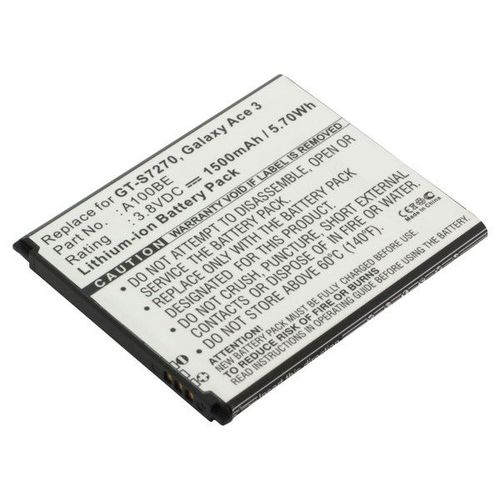 Batterie Samsung Galaxy Ace 3 / Galaxy Ace 3 3g / Galaxy Ace 3 Lte / Gt-S7270 / Gt-S7270l / Gt-S7272 / Gt-S7275  3,6v Li-Ion 1500 Mah Remplace B100ae