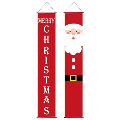 Christmas Couplets Door Curtains Festive Ornamental Fine Workmanship Eye-catching Outdoor Decorations