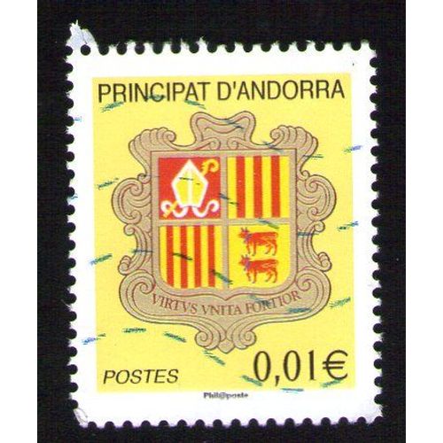 Andorre Oblitéré Used Stamp Blason Andorre 2010 Jaune