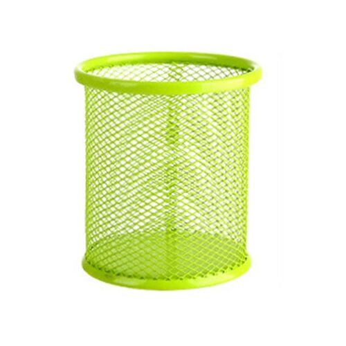 Metal Hollow Pen Pencil Holder Vase Pot Tidy Stationery Storage Desk Container