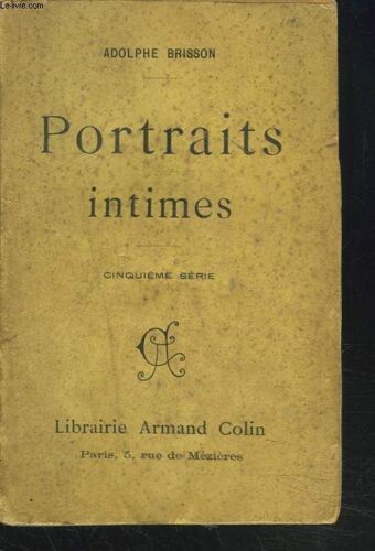 Portraits Intimes. Cinquieme Serie.