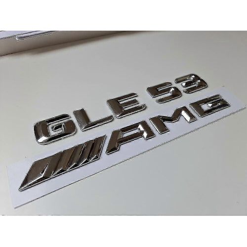 Gle53 Amg Argent Chrome Lettre Numéro De Coffre Arrière Badge Emblème Gle Classe Mercedes