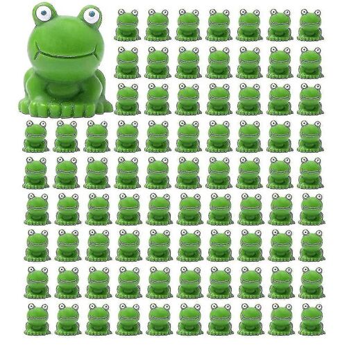 Mini grenouilles 100 Pack, Mini grenouille jardin Decor, Figurines de grenouille verte, Figurines en résine Mini grenouilles, Figurines Mini grenouilles