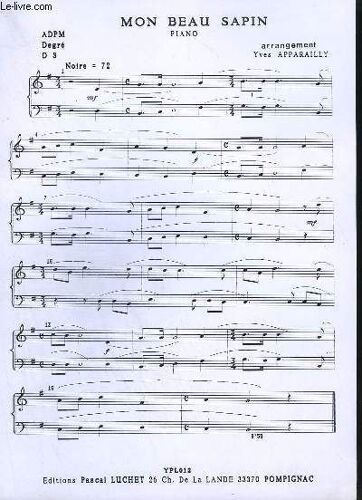 Mon Beau Sapin + O Douce Nuit - Pour Piano.