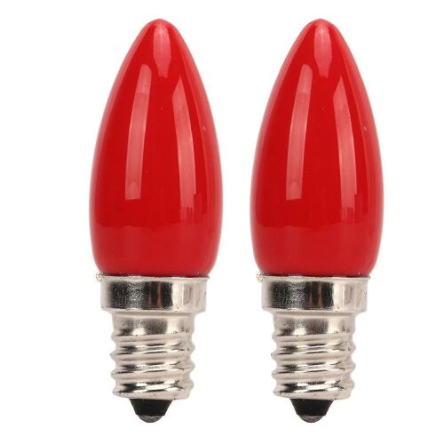 2pcs E12 4leds Smd2835 Candélabre Ampoule 220v 1.5w Verre Chandelier Ampoule Bougie Ampoule Pour Plafond Mur Sconce Rouge