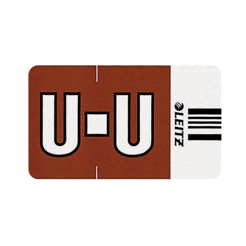 Leitz Onglet Alphabétique U Sur Rouleau, Marron,  Adhésif