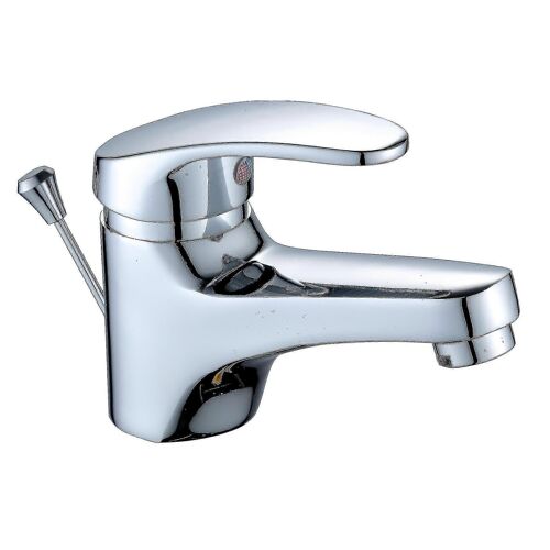 Mitigeur de lavabo avec tirette de vidange, drain inclus, robinet de salle de bain chromé, robinets en laiton, aérateur amovible