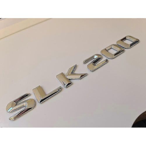 Slk200 Argent Chrome Lettre Numéro De Coffre Arrière Badge Emblème Slk Classe Mercedes