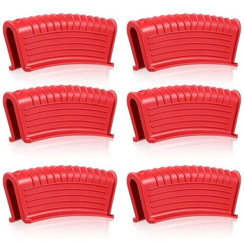6 Pièces Support De Poignée D'assistance En Silicone, Poêle Chaude, Couvercle De Poignée De Poêle, Manchon De Support De Casserole Antidérapant, Fonte Résistante À La Chaleur