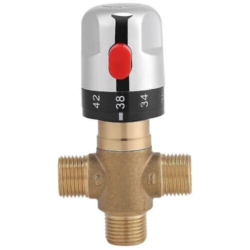 Vanne de mélange thermostatique en laiton massif G1/2 pour système de douche Contrôle de la température de l'eau Bassin T