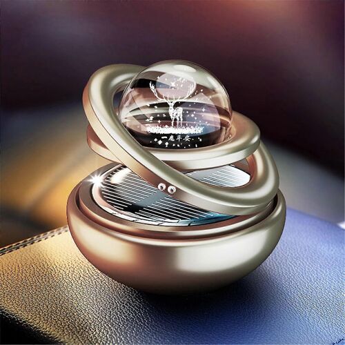 Solar Rotating Car Aromatherapy Ornament Aluminum Alloy Interstellar Levitation Car Accessories Ornaments Clearance