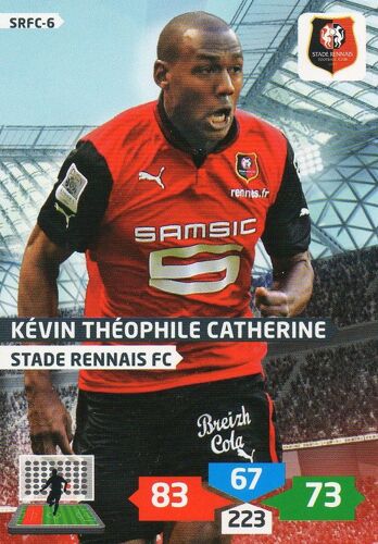 Carte Panini Foot Adrenalyn 2013 / 2014 Srfc-6 Kevin Theophile Catherine Rennes